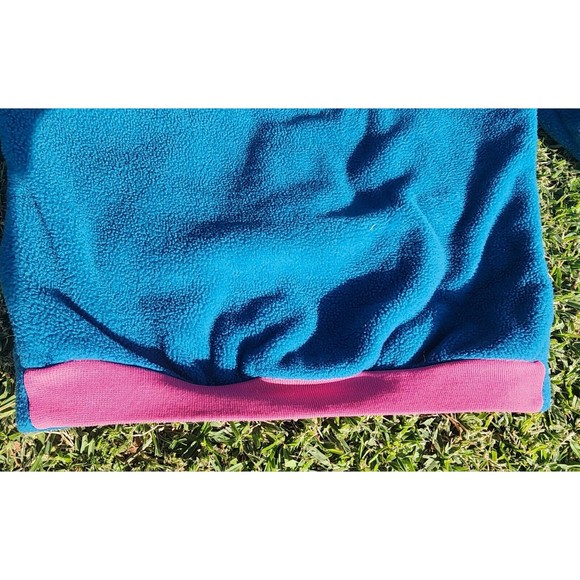 Sequel Vintage Womens Fleece Full Zip Size Small Blue Pink Jacket Sweater Pocket - Picture 7 of 7